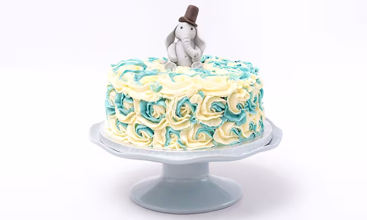 elephant baby shower cake