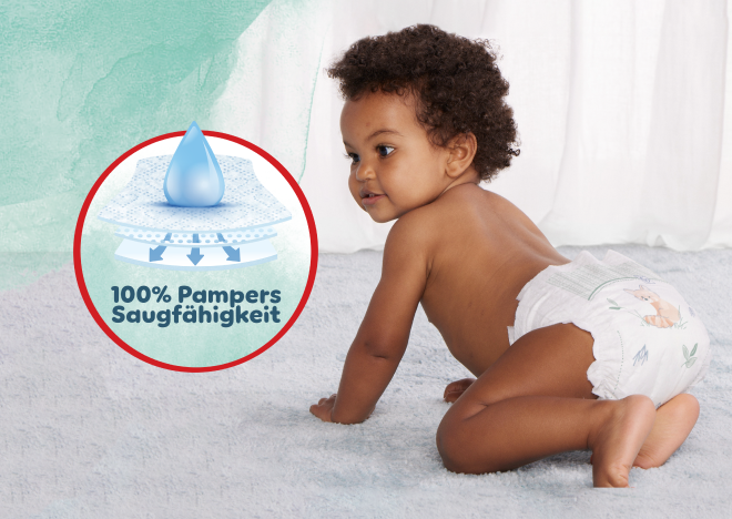 Pampers Harmonie: 0% Parfüm und Lotion, Hypoallergen (Entwickelt, um das Risiko von Allergien zu minimieren.), Dermatologisch bestätigt (SHA bestätigt, dass Pampers Windeln bei Kontakt mit Babyhaut sicher sind.)