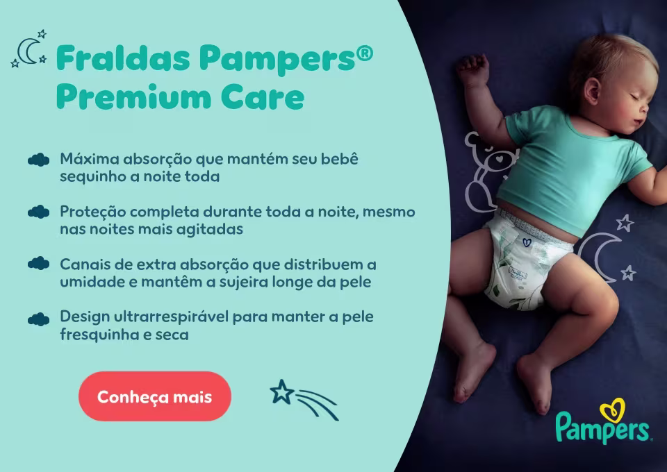 Fraldas Pampers® Premium Care