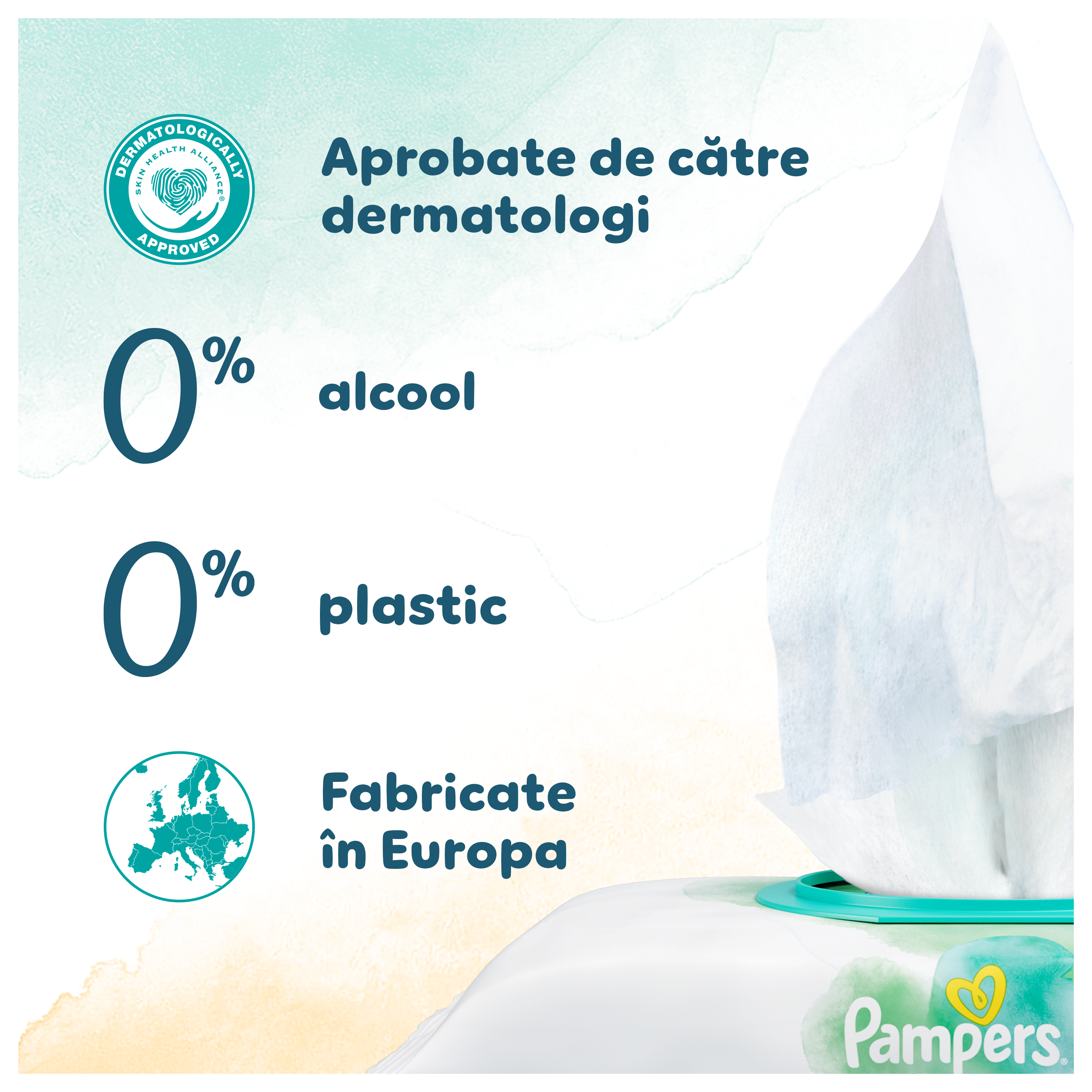 Aprobate de către dermatologi, 0% alcool, 0% plastic, Fabricate în Europa