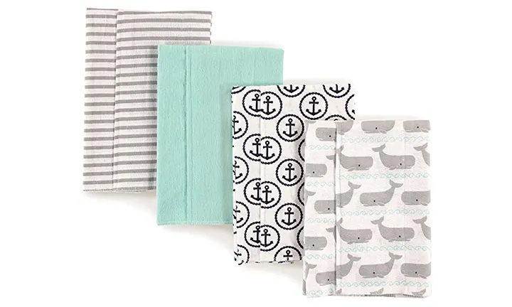 Hudson Baby Unisex Baby Cotton Flannel Burp Cloths