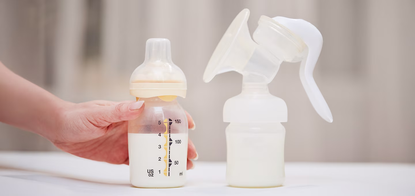 Abpumpen von Muttermilch