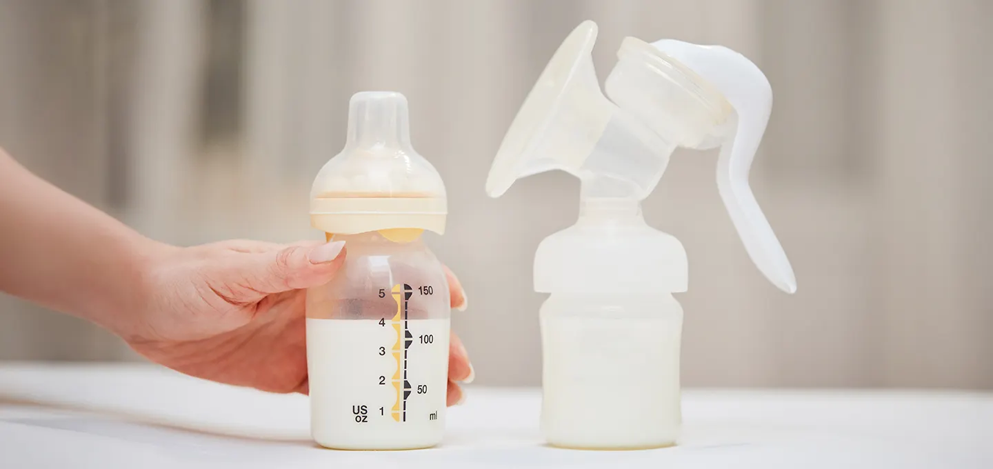 Abpumpen von Muttermilch