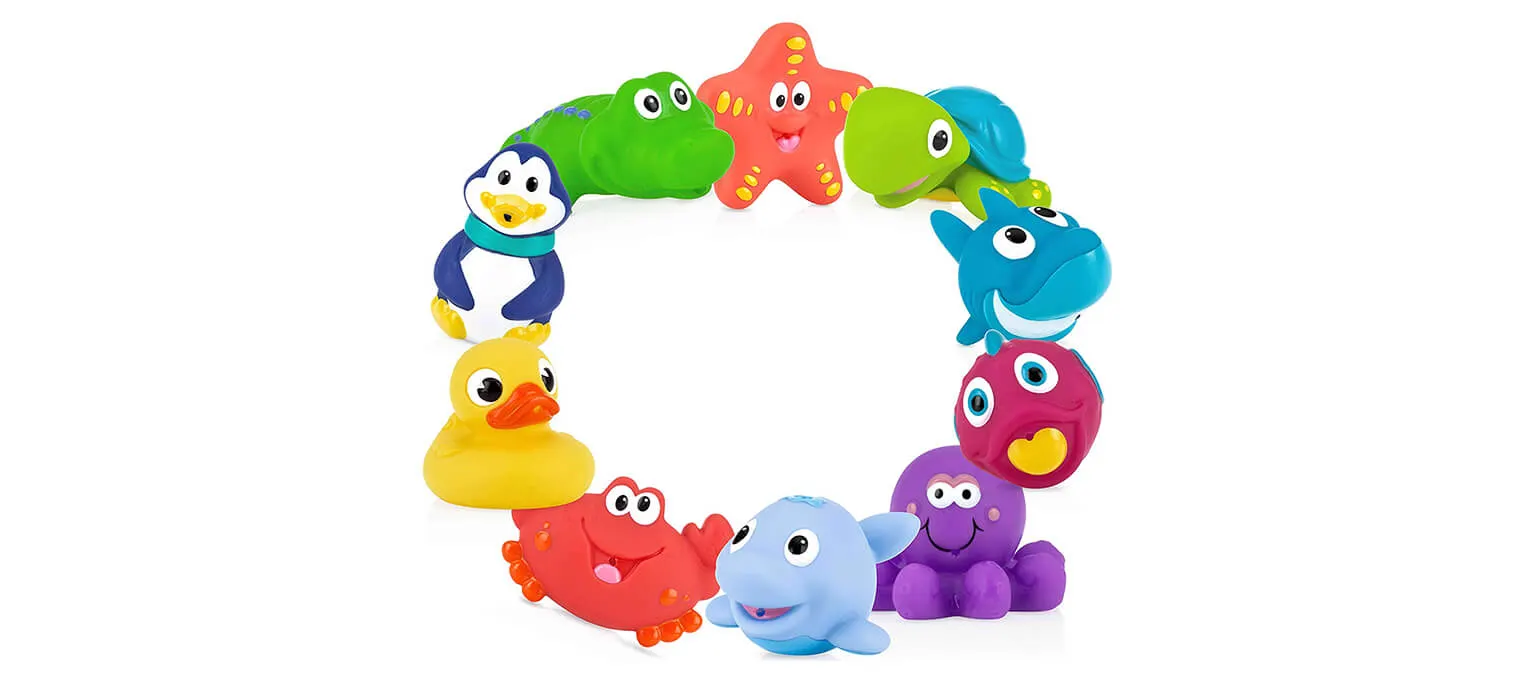 Nuby 10-Count Little Squirts Fun Bath Toys