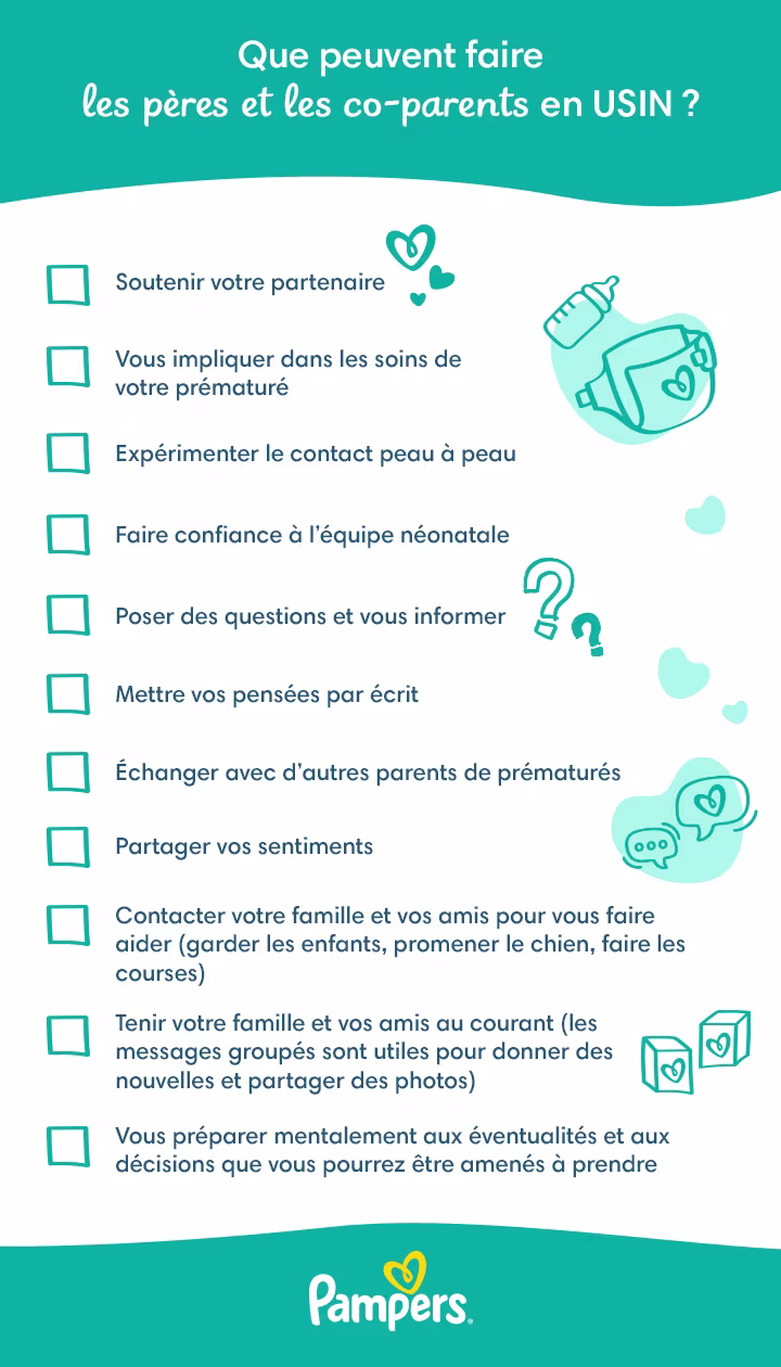 Que peuvent faire les pères et les co-parents en USIN ?