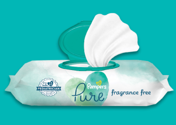 Les lingettes Pampers Aqua Pure contiennent 99 % d'eau purifiée