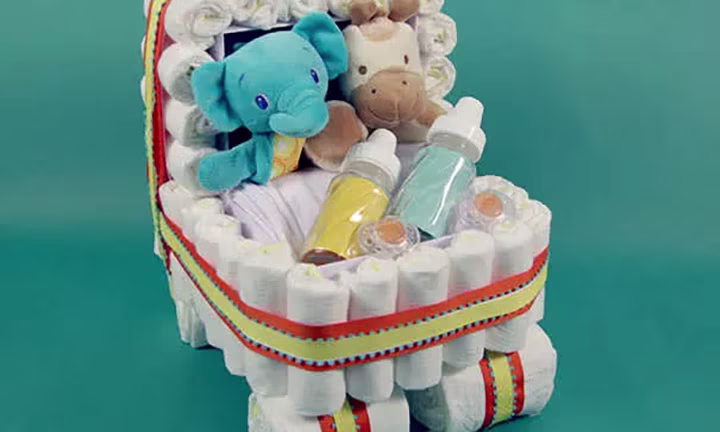 stroller diaper cake