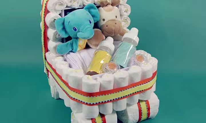 stroller diaper cake