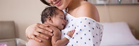 Mother and baby together