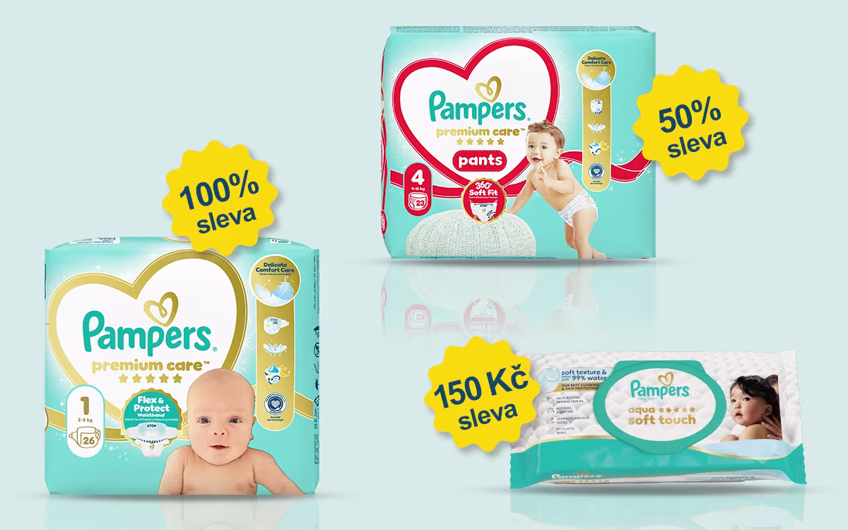 Vyzkoušej produkty Pampers levněji se slevovým kuponem