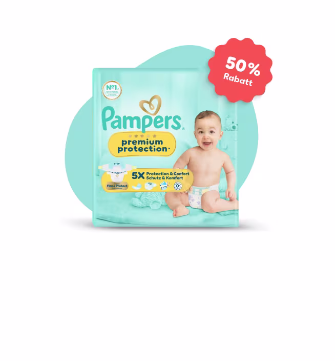 Jetzt Premium Protection testen – mit 50 % Rabatt im Pampers Club (Größe 3)