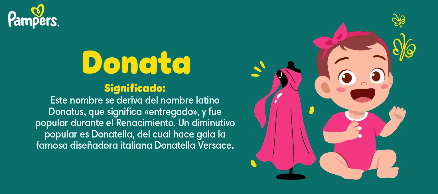 Nombre de niña italiano Donata y su significado