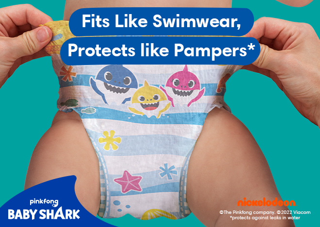Fits like swimwear, protects like Pampers