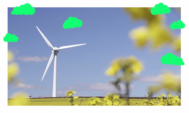 WINDKRAFTANLAGE AUF EINEM FELD