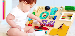 Baby playing with toy