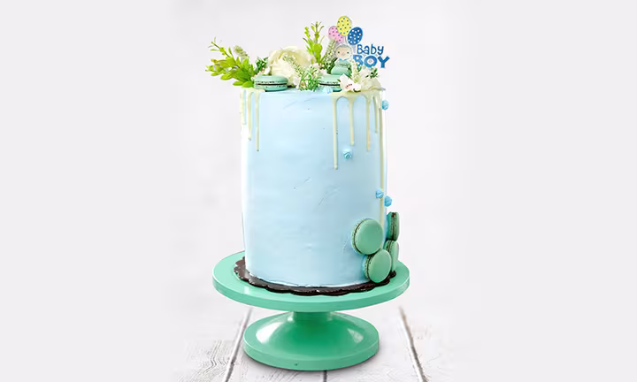 Natural Woodland Baby Shower Cake