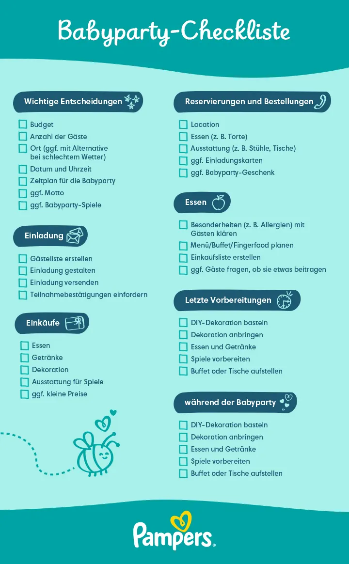 Babyparty-Checkliste