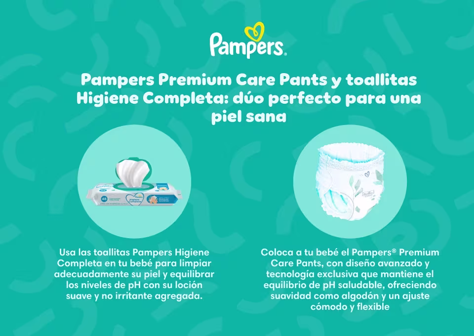Pampers Premium Care Pants y toallitas Pampers Higiene Completa: dúo perfecto para una piel sana en bebés