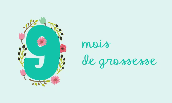 Icône 9ème mois de grossesse – dernière ligne droite avant l'accouchement