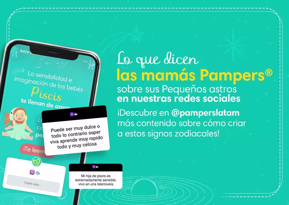 Horóscopo Piscis para tu bebé: Testimonio de mamás Pampers