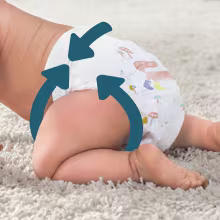 Sıvıyı hızla emen, bel ve bacak çevresinde sızıntıyı önlemeye yardımcı olan üç kanallı koruma sistemi.