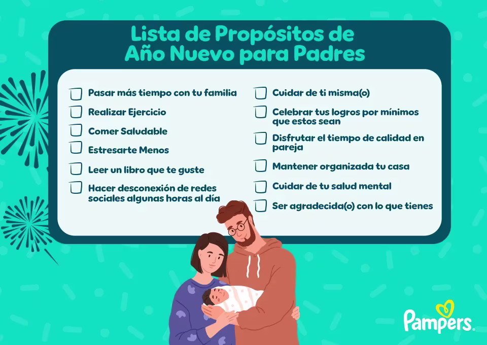 Lista de propósitos de año nuevo para padres