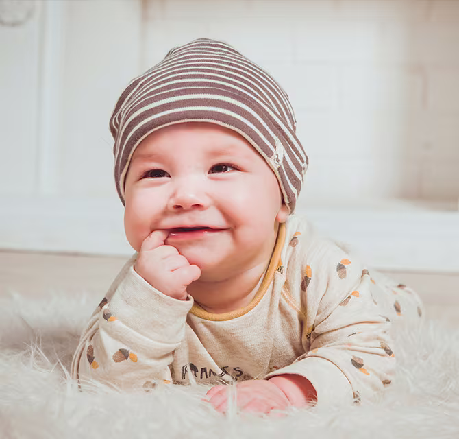 teething baby