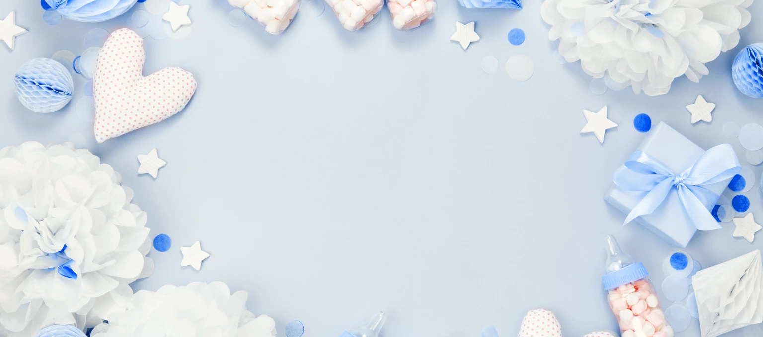 Decoración de baby shower niño
