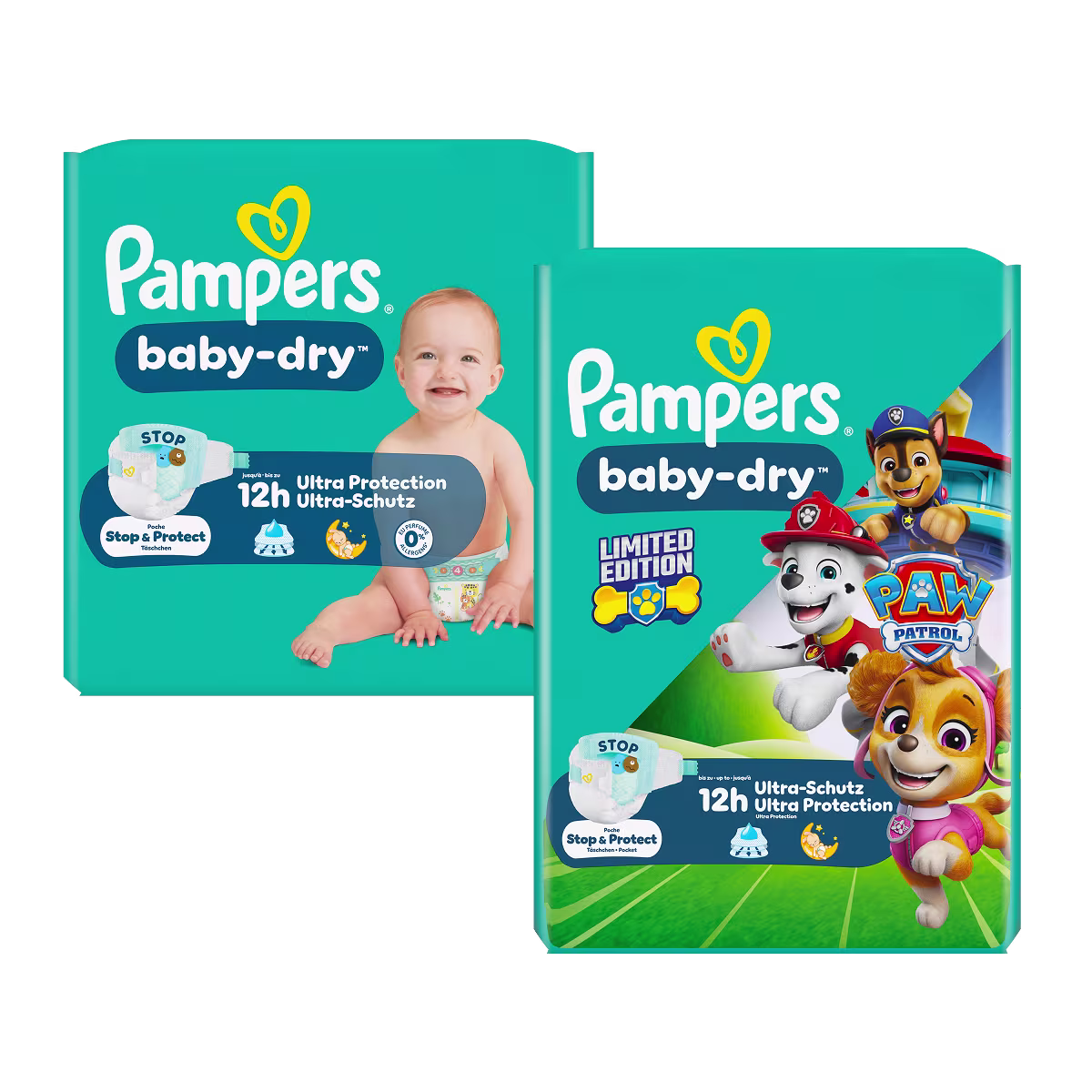 Packung Pampers Baby-Dry Windeln
