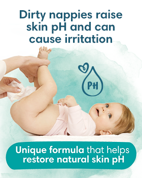 Dirty nappies raise skin pH and can cause irritation