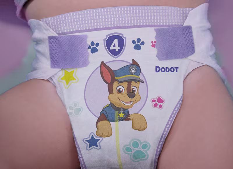 Diseños divertidos de la Patrulla Canina™ en el pañal