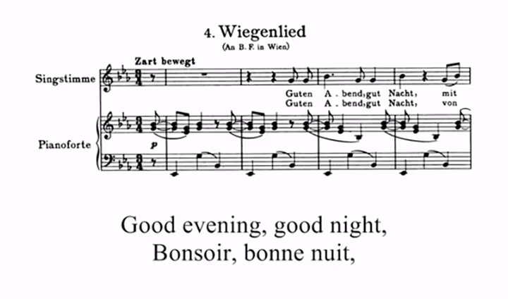 La Berceuse de Brahms » ou « Wiegenlied