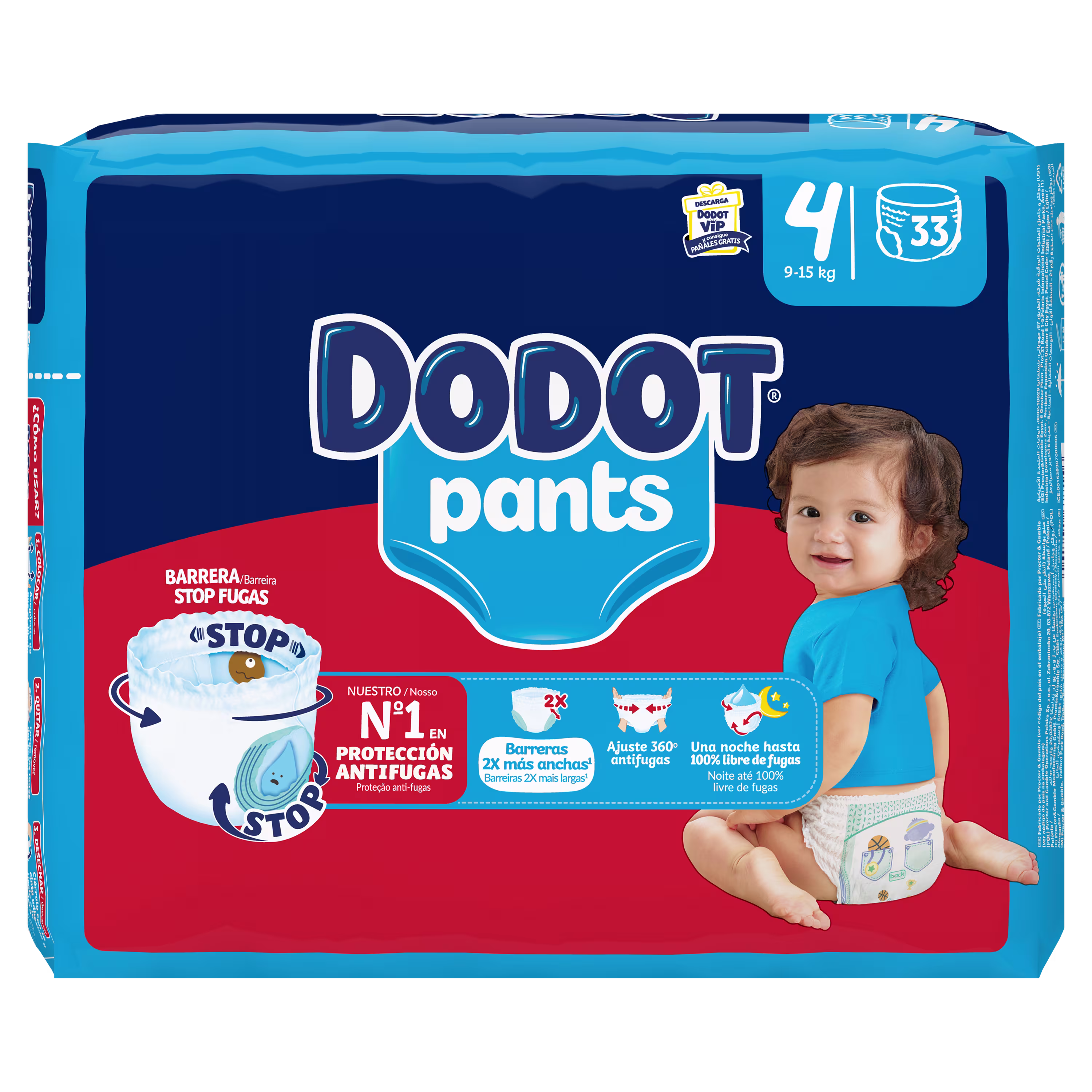 Pacote de fraldas-cueca Dodot Pants
