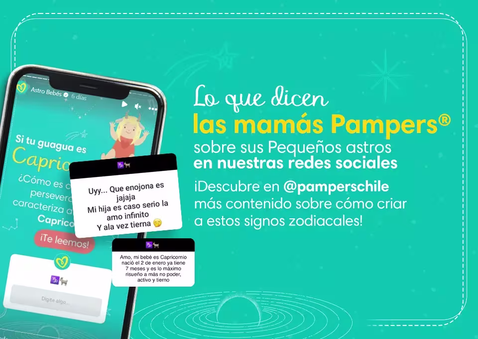 Horóscopo Capricornio para tu bebé: Testimonio de mamás Pampers