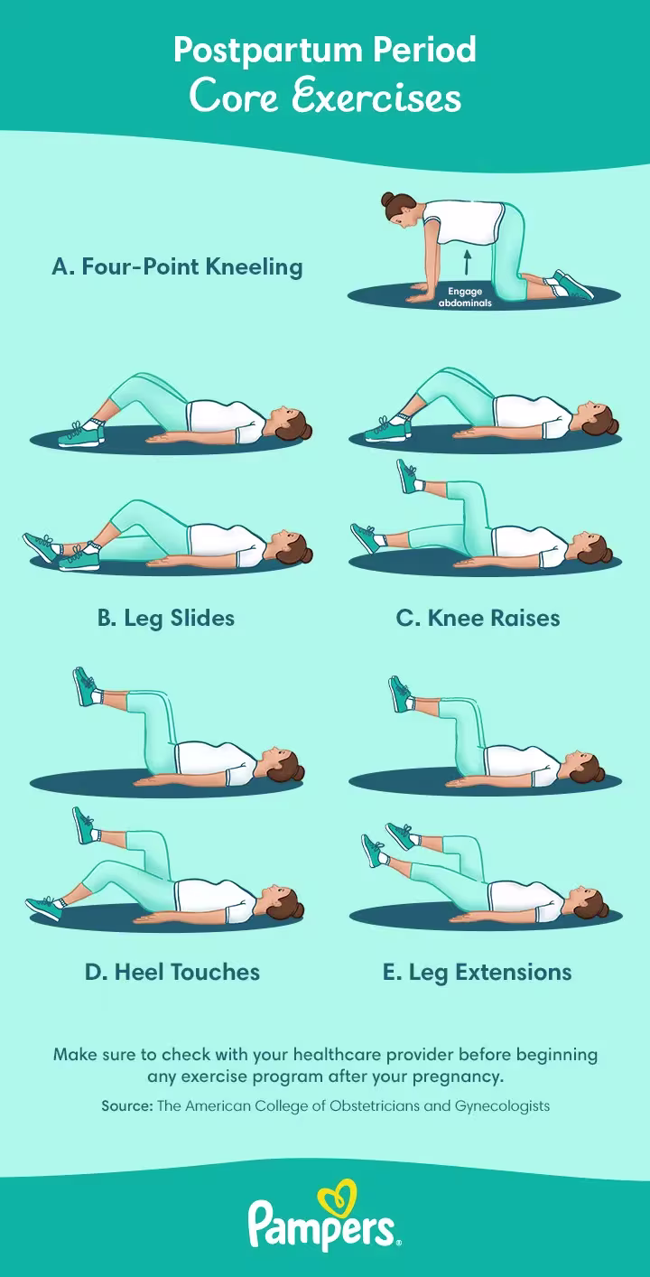 Mom working out with baby