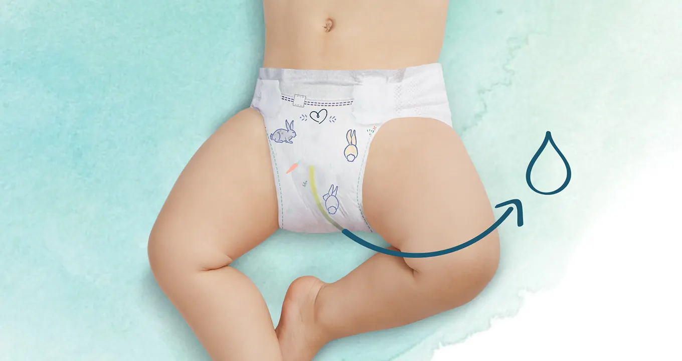 Pampers luierbroekje met urine-indicator