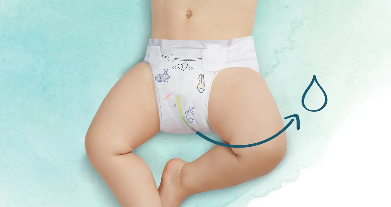 Pampers luierbroekje met urine-indicator