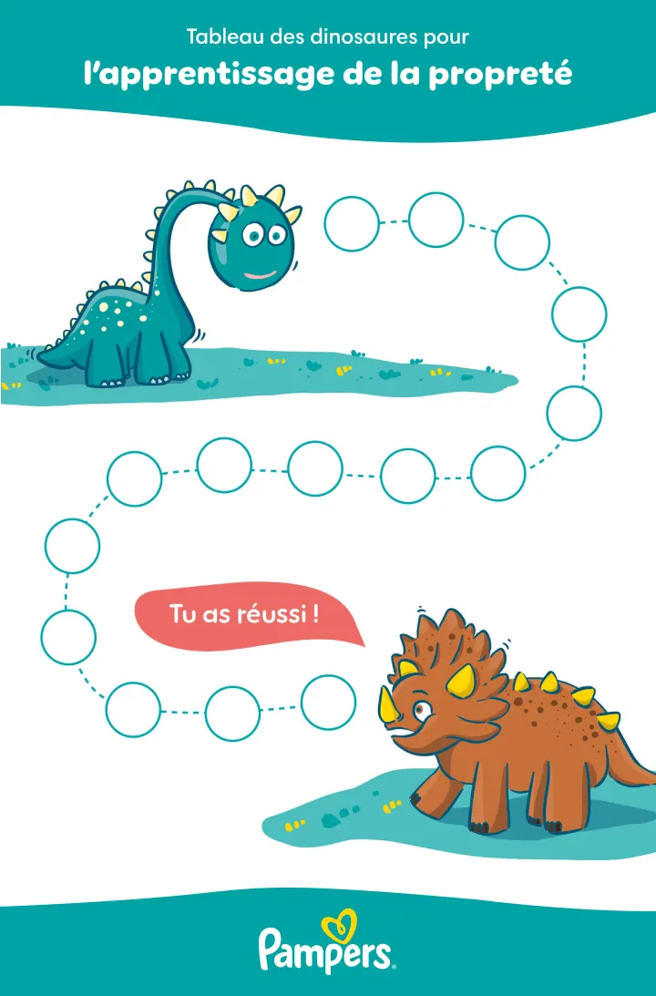 Tableau d'apprentissage de la propreté dinosaure à imprimer Tableau d'apprentissage de la propreté dinosaure à imprimer