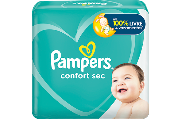 Pampers Confort Sec. Máxima absorção a noite inteira