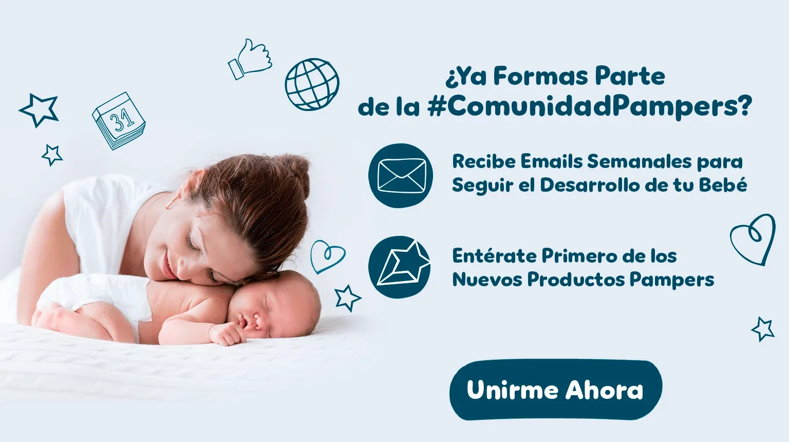 Forma parte de la comunidad Pampers