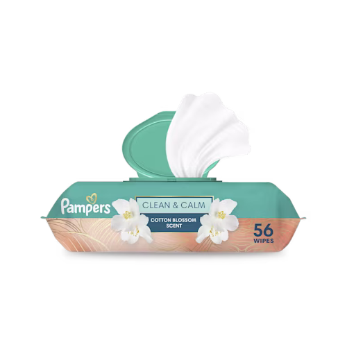 NUEVO Pampers® Clean & Calm™  Valoración de 4.9 sobre 5 estrellas