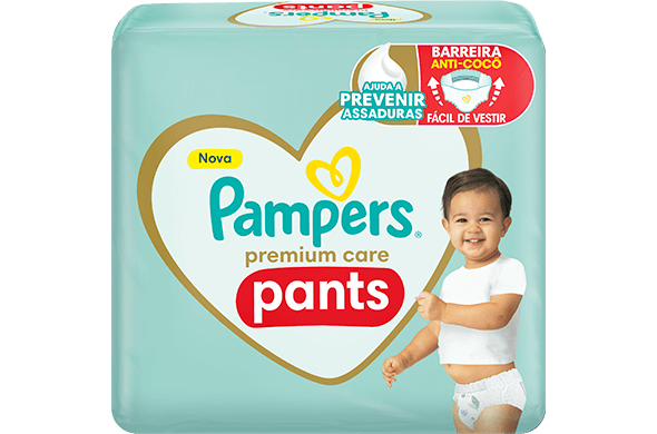 Pampers Premium Care Pants. O jeito fácil de trocar
