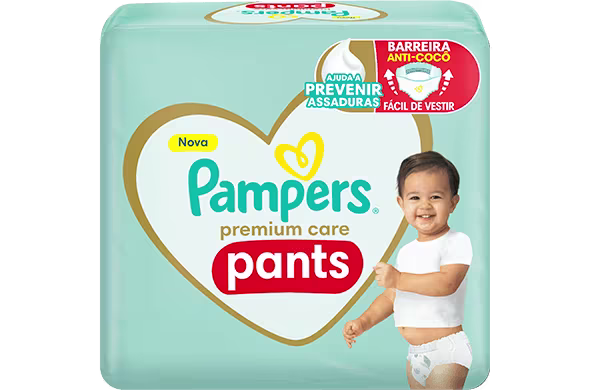 Pampers Premium Care Pants. O jeito fácil de trocar