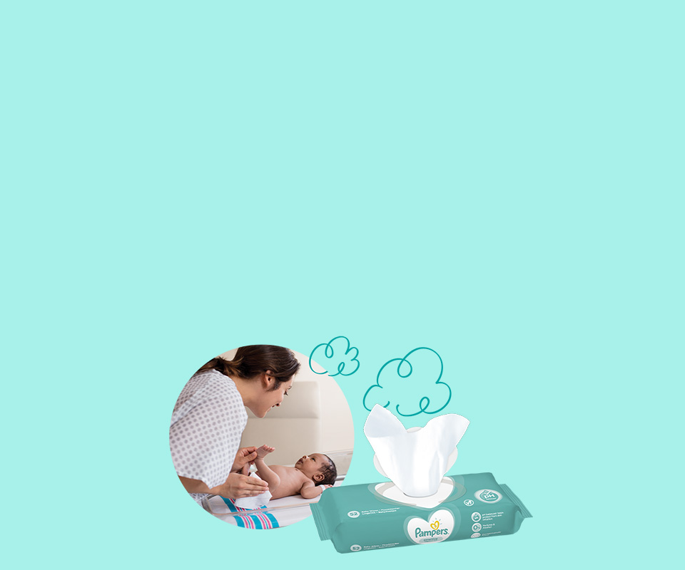 מגבוני פמפרס® סנסטיב™ לעור עדין