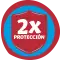 Doble barrera de protección.