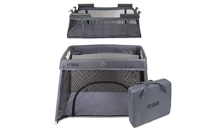 Flisko 2-in-1 Travel Crib & Bassinet