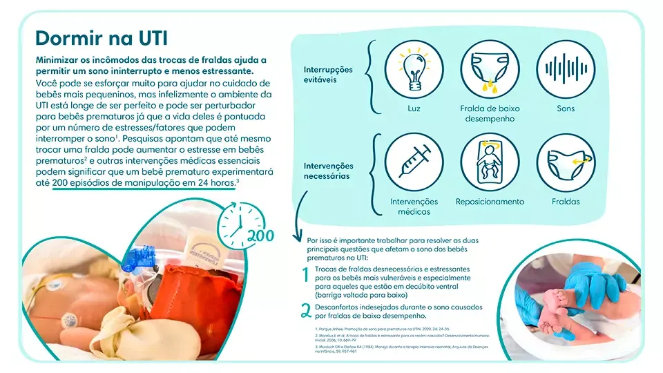 Dormir na UTI | Pampers® Brasil Bebê prematuro dormindo na UTI