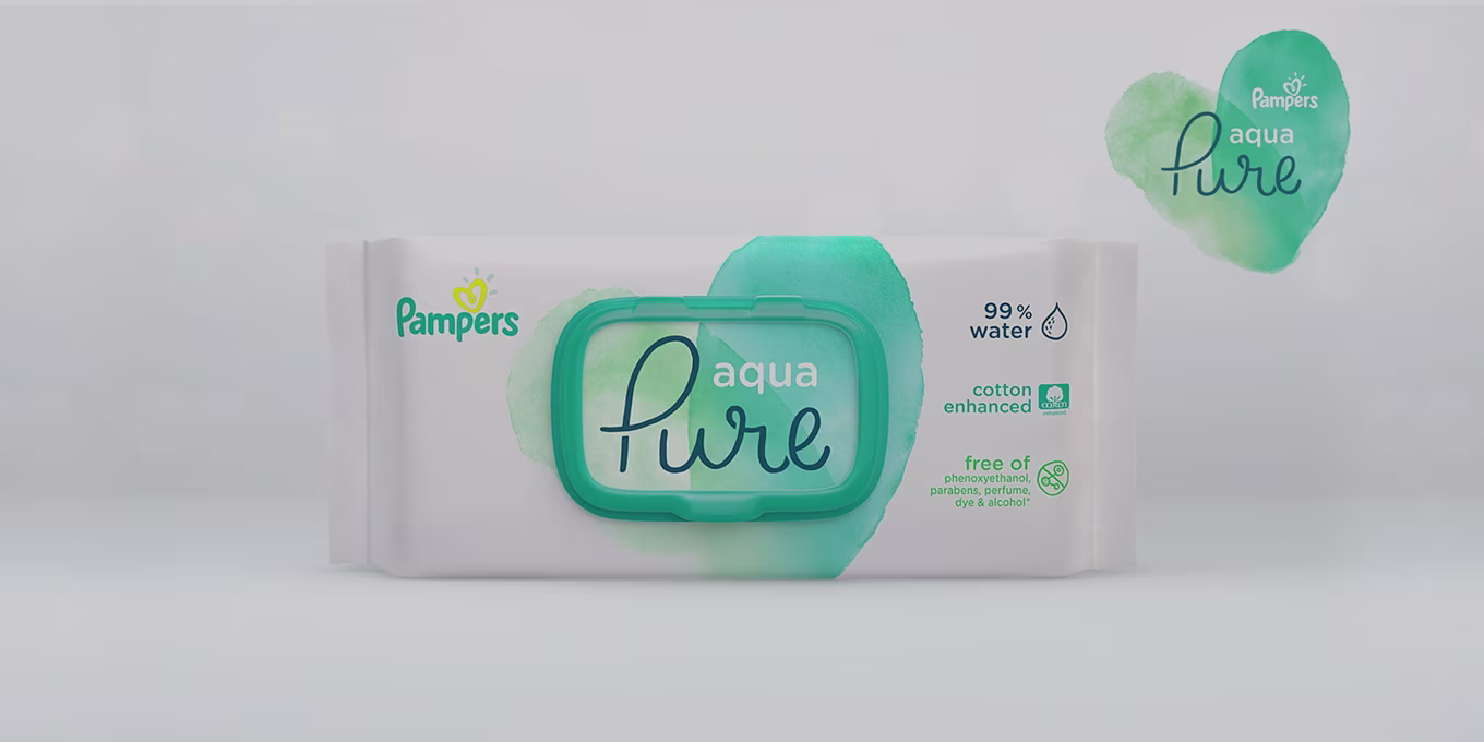 Pampers Aqua Pure Wipes Product Video