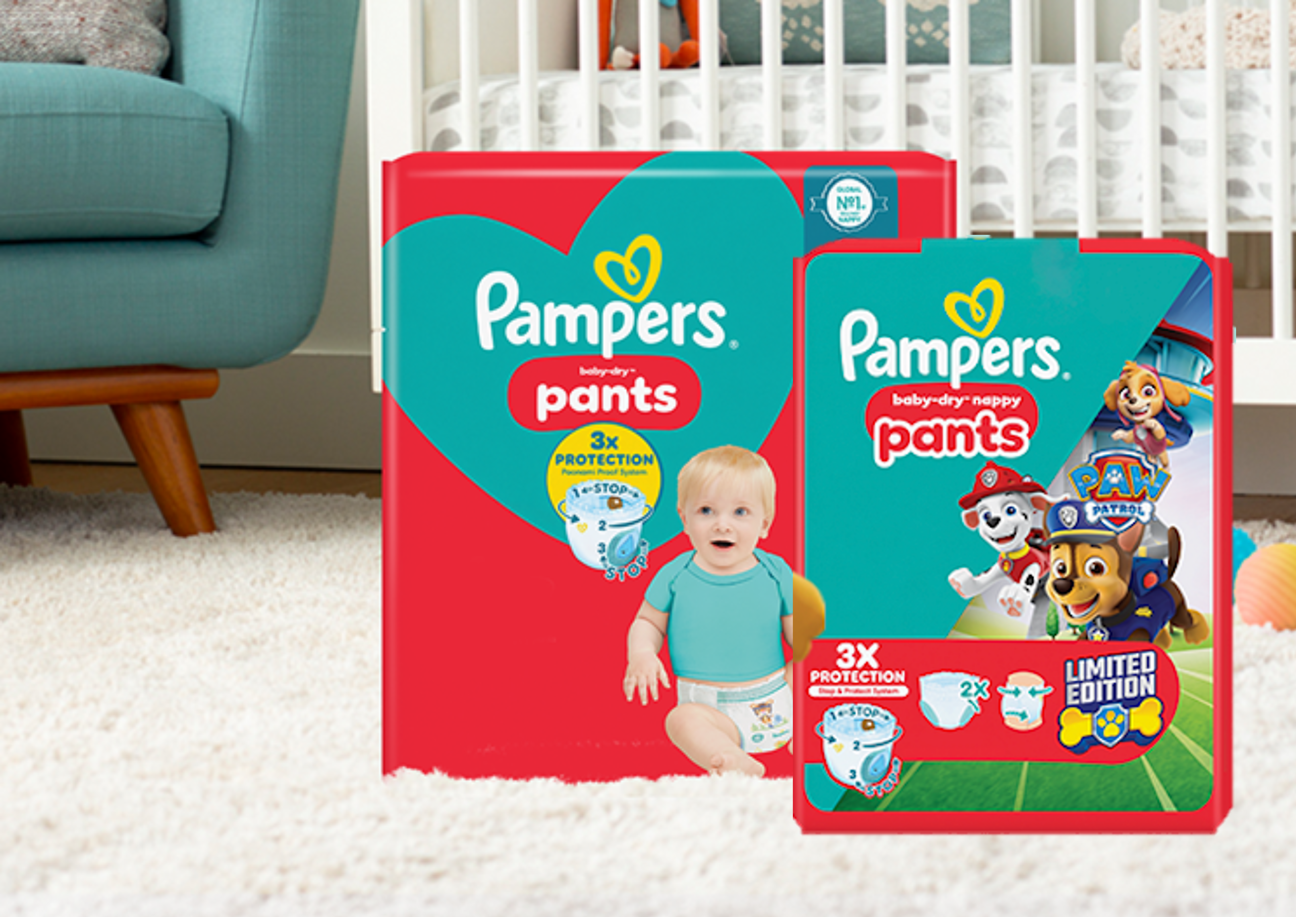 Baby-Dry Pants pack shots