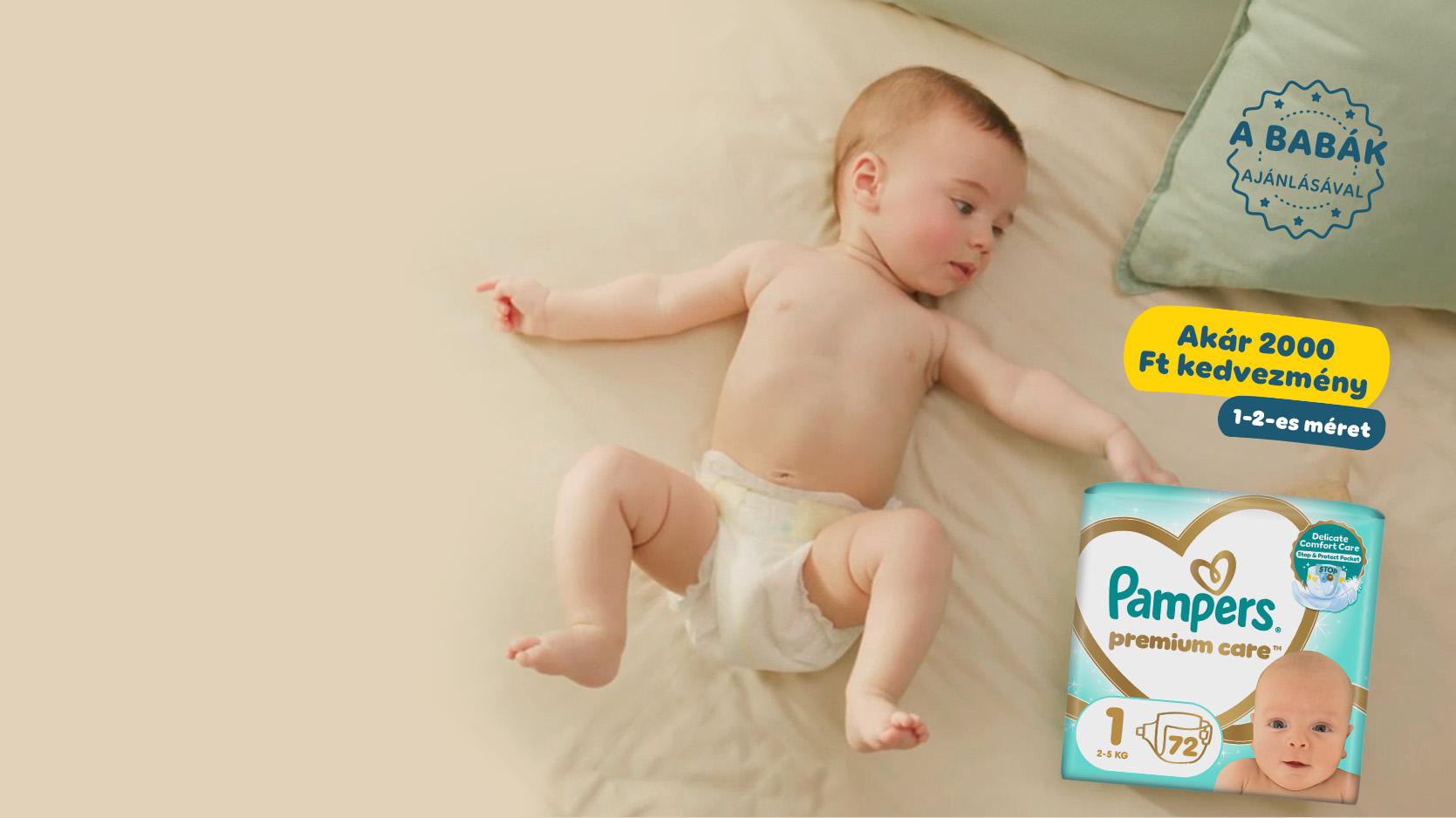 Pampers kedvezménykód az 1-es és 2-es méretekre